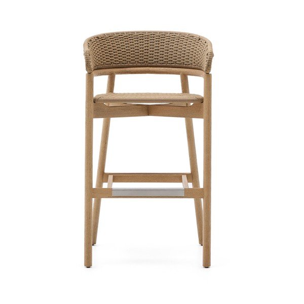 Vrtna barska stolica od masivnog drveta u prirodnoj boji Arinella – Kave Home-image-2