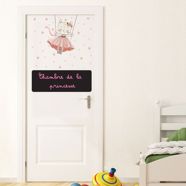 Set od 2 zidne naljepnice i 4 krede Ambiance Dancing Cat i Blackboard-image-1