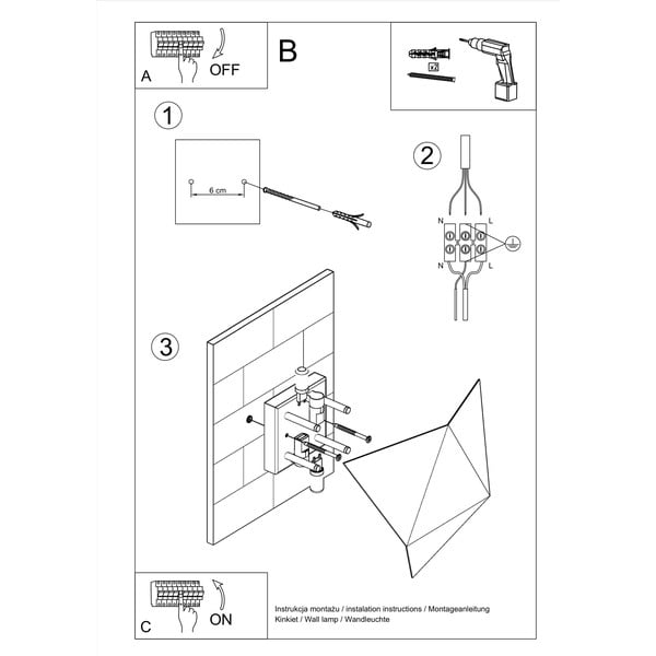 Bijela zidna svjetiljka Sollux Estel-image-4