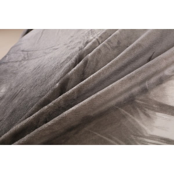 Siva posteljina za krevet za jednu osobu od mikropliša 140x200 cm – My House-image-3