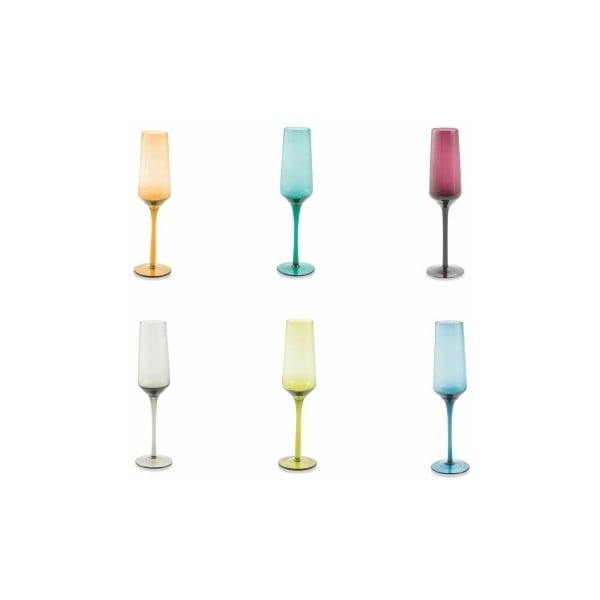 Set od 6 čaša za šampanjac Villa d&#39;Este Happy Hour, 240 ml