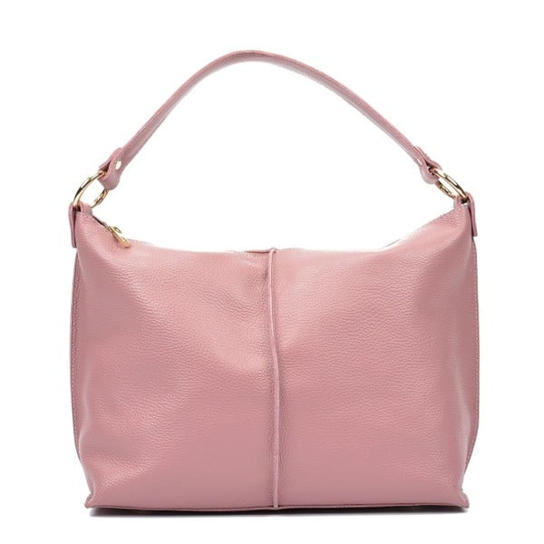 Ružičasta kožna torbica Carla Ferreri Satchet