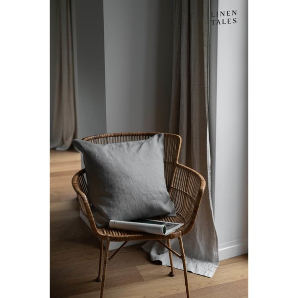 Lanena ukrasna jastučnica 50x50 cm Khaki – Linen Tales-image-1