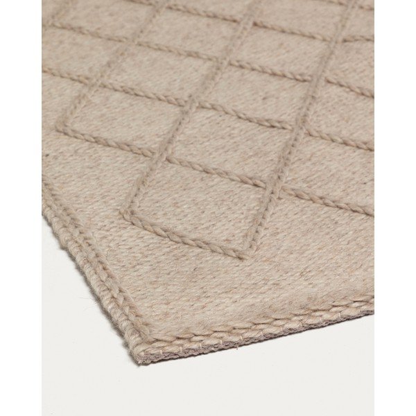 Bež periv tepih od mješavine vune 160x230 cm Sybil – Kave Home-image-2