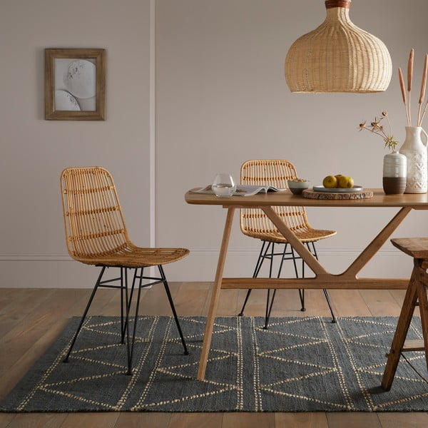 Smeđi tepih od jute Flair Rugs Rhombi, 160 x 230 cm-image-1