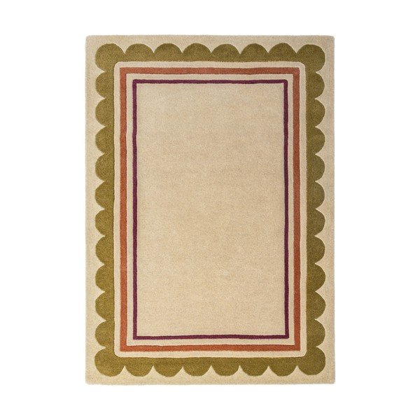 Ručno rađen vunen tepih u prirodnoj boji 120x170 cm Lois – Flair Rugs