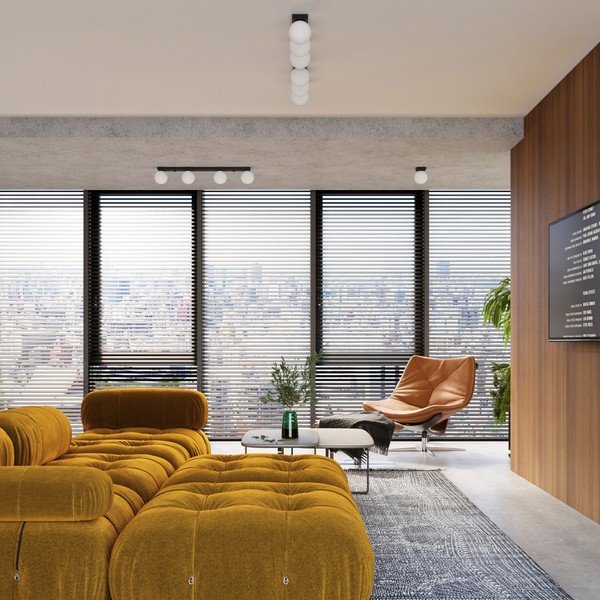 Crna stropna svjetiljka sa staklenim sjenilom ø 12 cm Umerta – Sollux-image-4