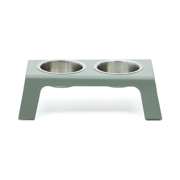 Set posuda s postoljem od nehrđajućeg čelika za pse Rocky – Kave Home-image-2