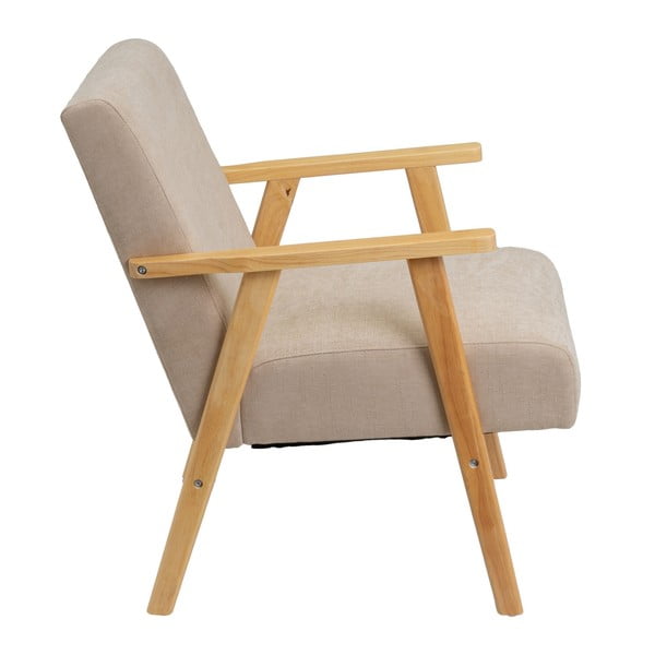 Bež fotelja od šenila Vintage – Casa Selección-image-3