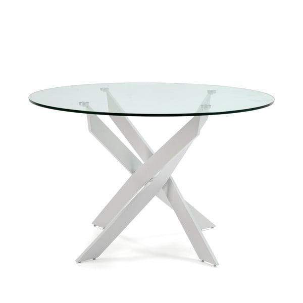 Okrugao blagovaonski stol sa staklenom pločom stola 120x120 cm Ruth – Marckeric-image-2