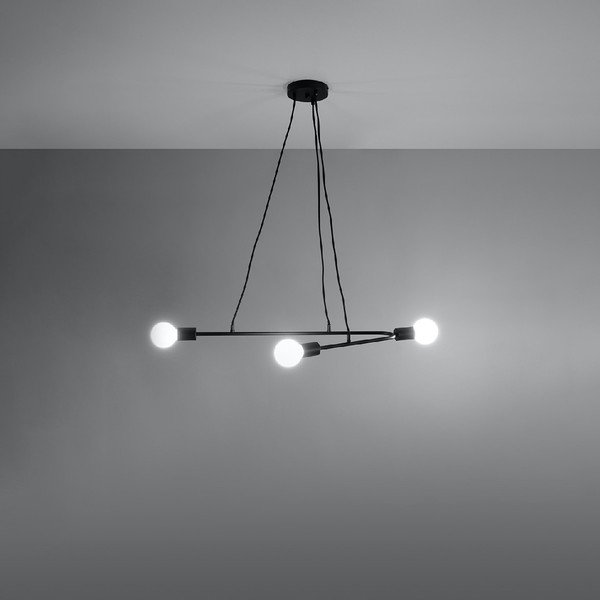 Crna viseća lampa 80x40 cm Latomia - Sollux-image-1