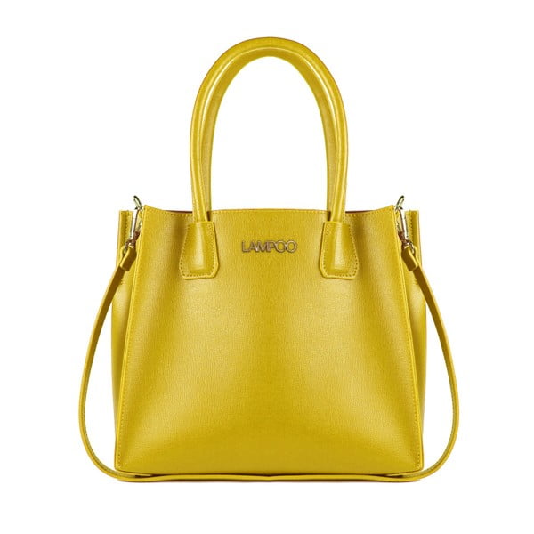 Žuta kožna torbica Lampoo Danna