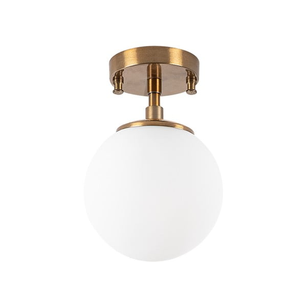 Bijela/mjedena stropna svjetiljka sa staklenim sjenilom ø 15 cm Atmaca – Opviq lights-image-2