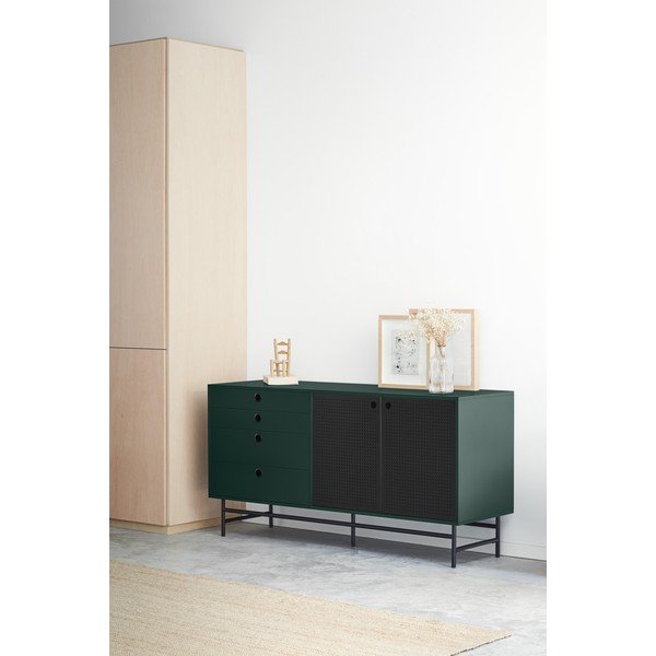 Crno-zelena komoda Teulat Punto, širina 150 cm-image-1