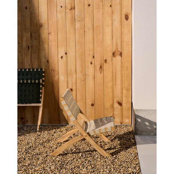 Vrtna fotelja od masivnog drveta u prirodnoj boji Chabeli – Kave Home-image-1