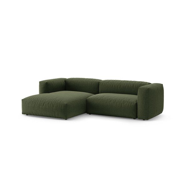 Zelena sklopiva kutna garnitura (s lijevim kutom/s ležaljkom) – Micadoni -image-3