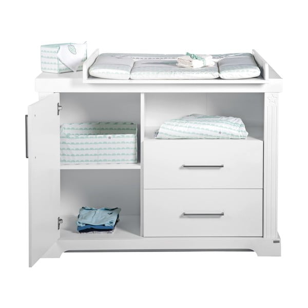 Bijela niska dječja komoda s promjenjivim stolom 120x98 cm Maxi – Roba-image-2