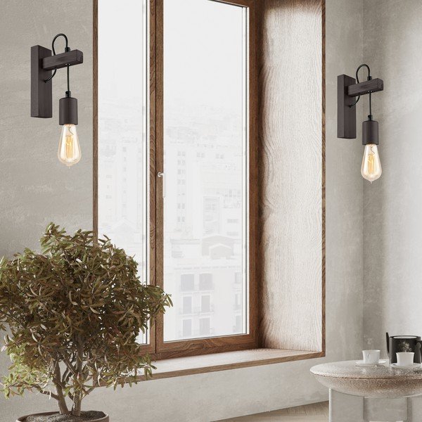 Crna zidna lampa Leon – LAMKUR-image-3