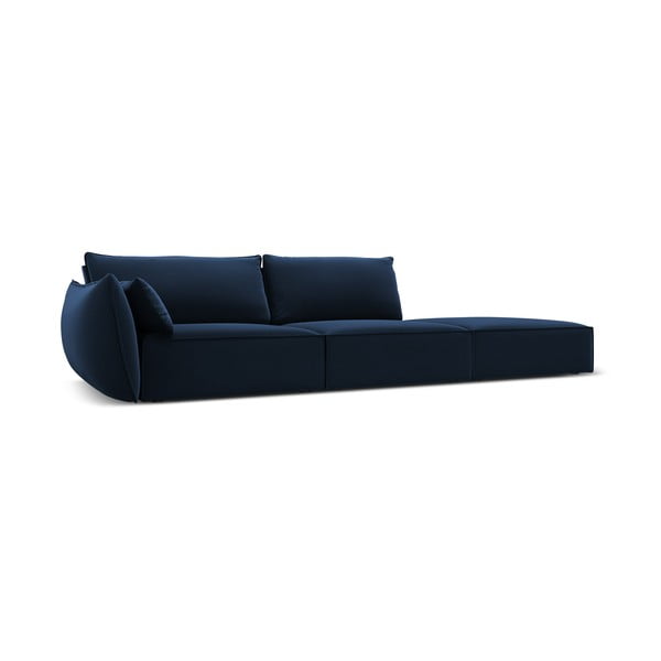 Tamno plava baršunasta sofa s lijevim kutom 264 cm Vanda – Mazzini Sofas-image-2