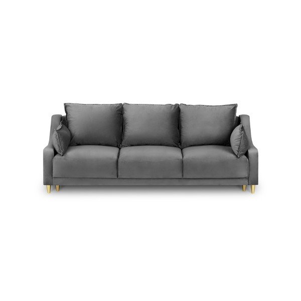 Svijetlo sivi kauč na razvlačenje s prostorom za odlaganje Mazzini Sofas Pansy, 215 cm-image-2