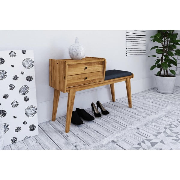 Ladica od hrastovine s plavim sjedalom Retro - The Beds-image-1