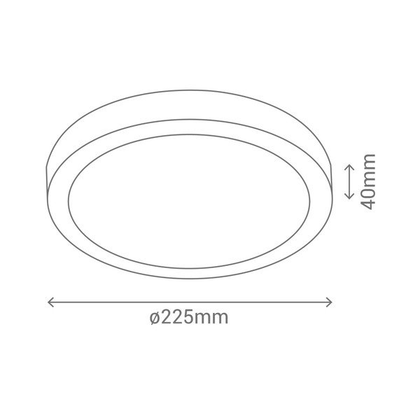 Siva okrugla stropna svjetiljka SULION, ø 22,5 cm-image-3