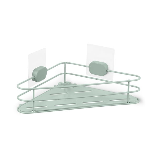 Zelena metalna samoljepljiva kupaonska polica kutna Grena – Compactor-image-2