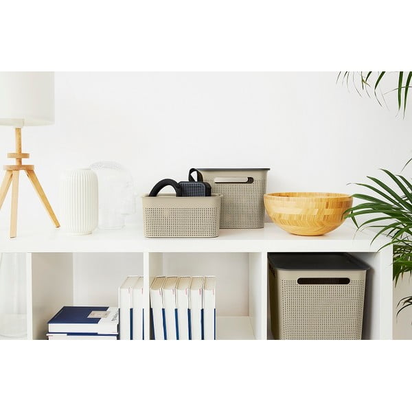 Bež košara za pohranu od reciklirane plastike Brisen - Rotho-image-2