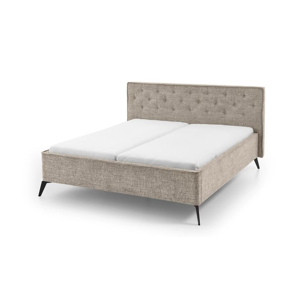 Bež tapecirani bračni krevet bez podnice 180x200 cm Alicante – Meise Möbel