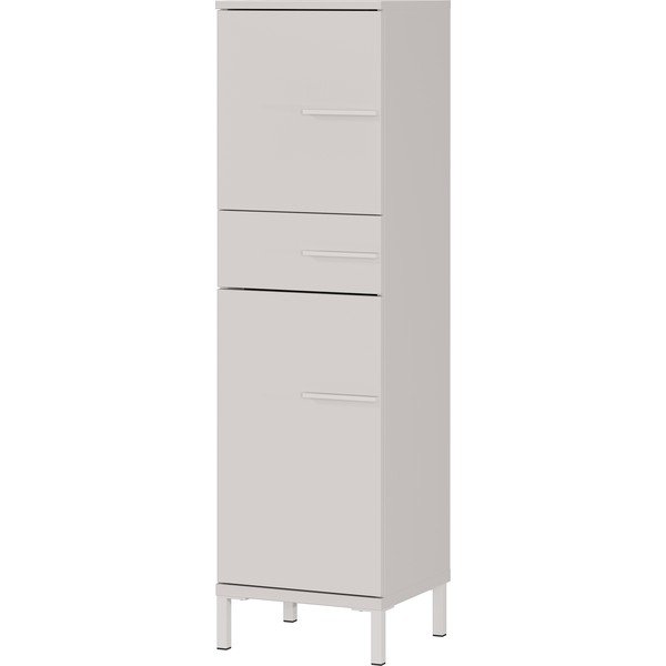 Krem visok/uski kupaonski ormarić u mat dekoru 34x123 cm Laurino – Germania