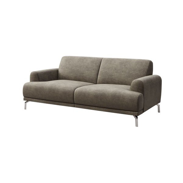Sivi kauč od imitacije kože MESONICA Puzo, 170 cm-image-2