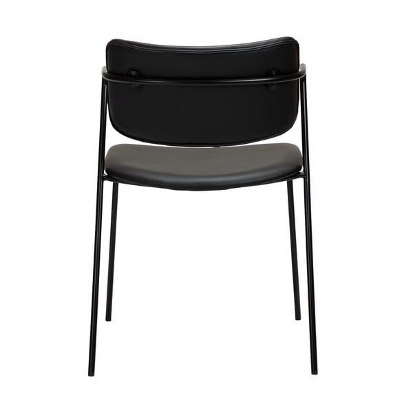 Crna stolica s imitacijom kože DAN-FORM Denmark Zed-image-4