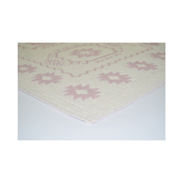 Puderasto ružičasti izdržljivi tepih Vitaus Yoruk Powder, 100 x 300 cm-image-1
