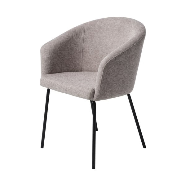 Svijetlo siva podstavljena blagovaonska stolica s naslonima za ruke Easton – Unique Furniture-image-2