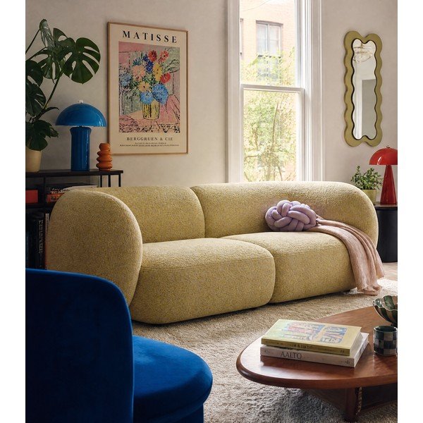 Žuta  sofa 243 cm Kate – Micadoni -image-1