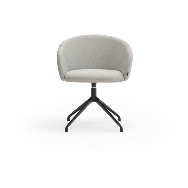 Svijetlo siva podstavljena blagovaonska stolica s naslonima za ruke Add – Teulat-image-1