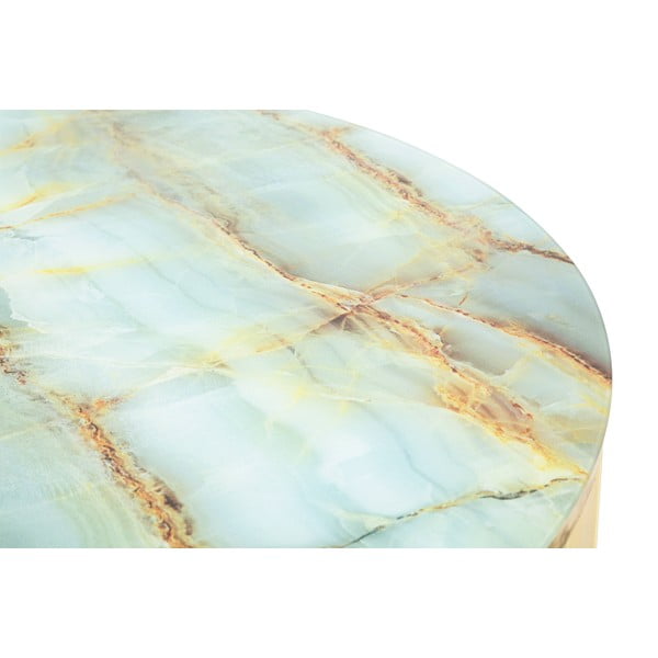 Bijelo-zlatni stolić za kavu Mauro Ferretti Sepa, ø 75 cm-image-4