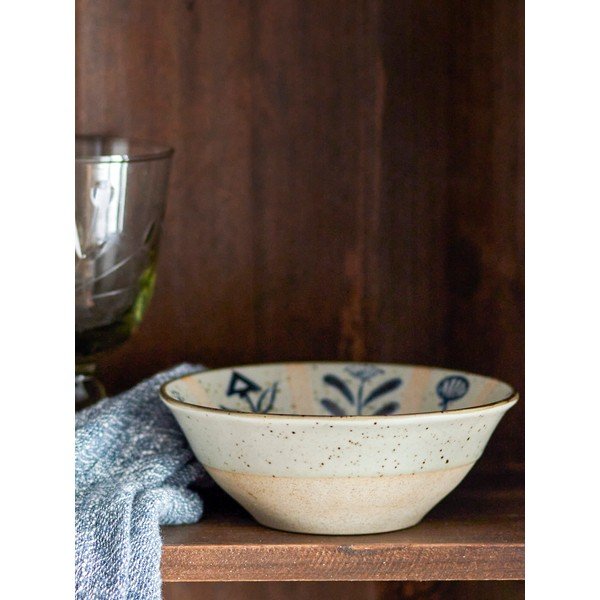 Svijetlo plava/krem zdjelica od kamenine 500 ml Leonie – Bloomingville-image-1