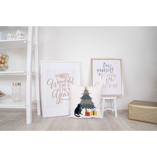 Ukrasni jastuk s božićnim motivom 45x45 cm Crazy Cat Xmas – Butter Kings-image-2