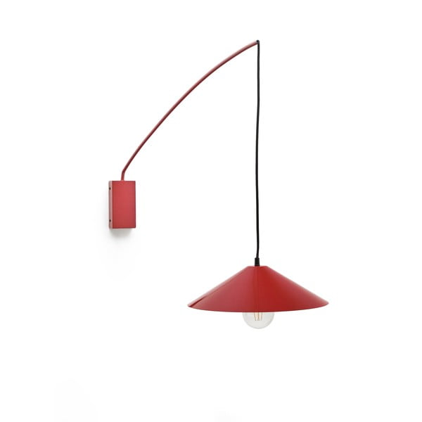 Crvena zidna lampa ø 35 cm Kally – Kave Home
