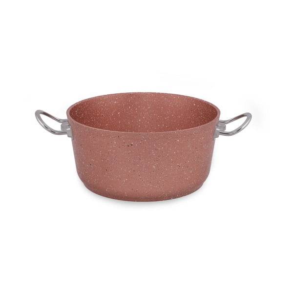 Ružičasti aluminijski lonac s poklopcem Güral Porselen Classic, ø 24 cm-image-4