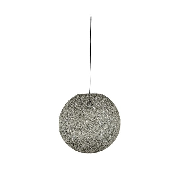 Siva stropna svjetiljka LABEL51 Twist, ⌀ 60 cm