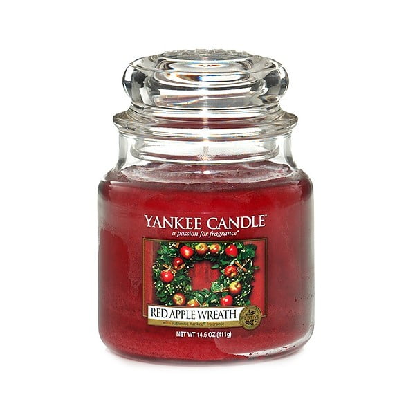 Yankee Candle Vijenac od crvenih jabuka, vrijeme gorenja 65 - 90 sati