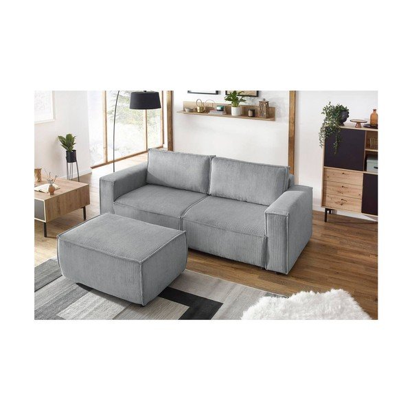 Svijetlo sivi tabure od samta Nihad – Bobochic Paris-image-4