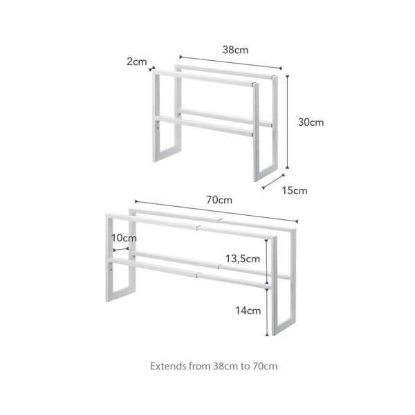 Bijeli metalni teleskopski stalak za cipele Line – YAMAZAKI-image-3
