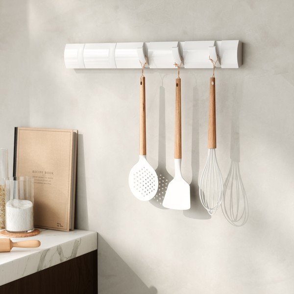 Mat bijela zidna vješalica od masivnog bora 51 cm Flip – Umbra-image-2