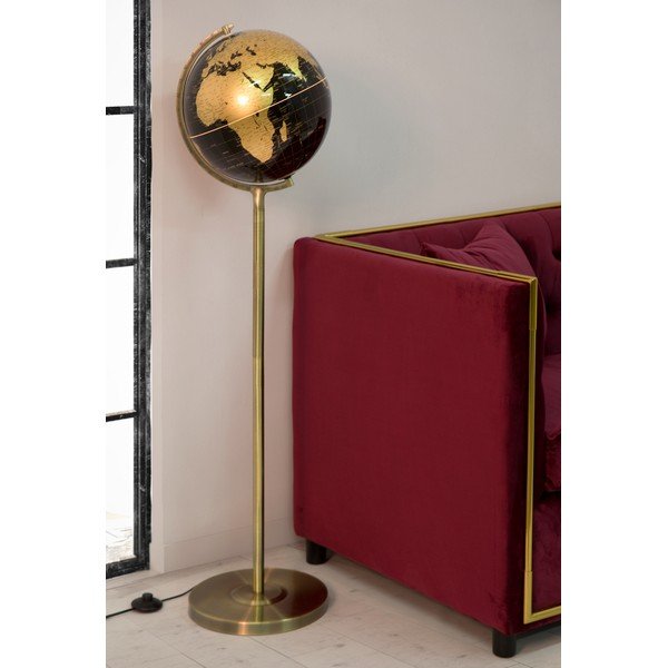 Stolna lampa crno-brončane boje Mauro Ferretti Da Terra, visina 130 cm-image-1