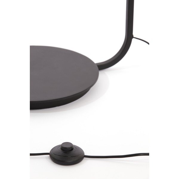 Mat crna/u prirodnoj boji stojeća svjetiljka s tekstilnim sjenilom (visina 164 cm) Lyra – Light & Living-image-4