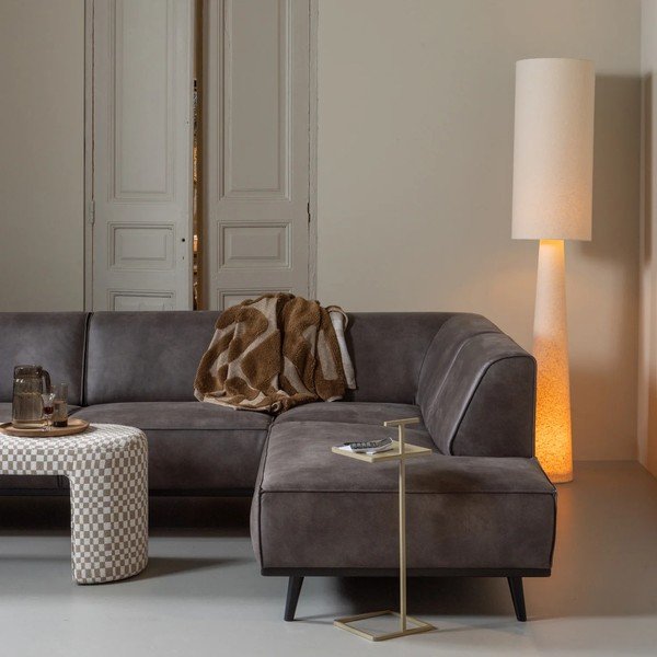 Bež stojeća svjetiljka s tekstilnim sjenilom (visina 187 cm) Loft – WOOOD-image-1