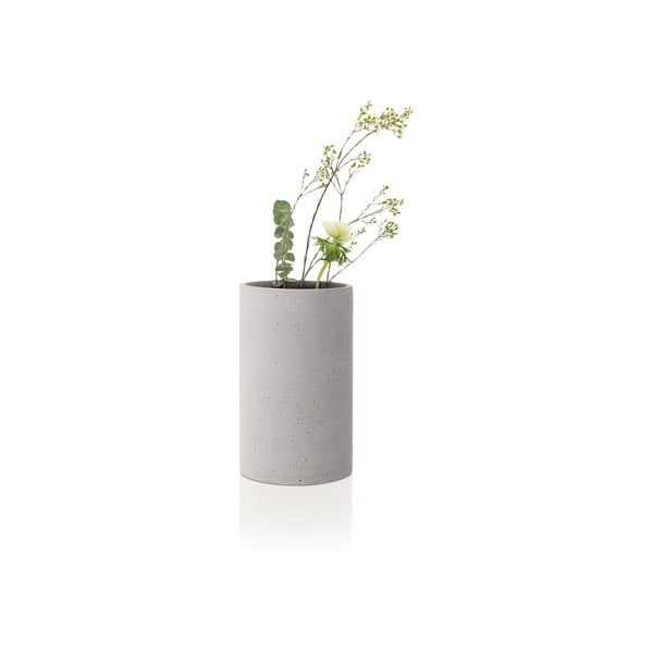 Svjetlo siva vaza Blomus buket, visina 20 cm